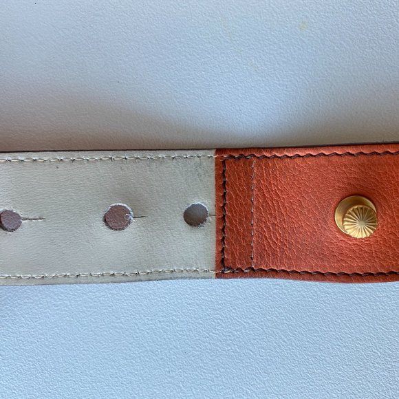 Escada Orange Leather Belt - Picture 8 of 16